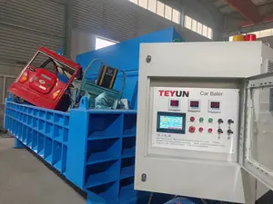 Máquina empacadora de automóviles, Producto popular de Teyun, empacadora de automóviles para reciclar carrocerías o carcasas de automóviles
