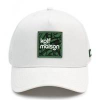 HS41 Gorra de Béisbol Personalizada al por Mayor de 5 Paneles, de Alta Calidad, con Orificios Cortados con Láser, Logotipo de Goma PVC de Alto Rendimiento