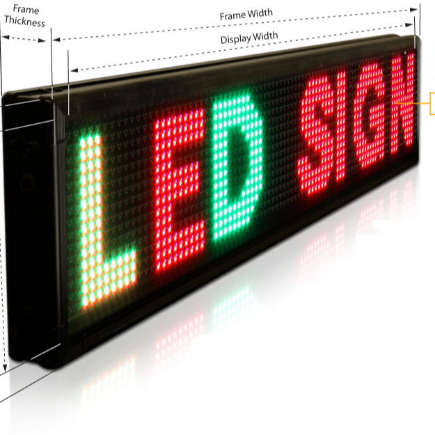 P10 Tri-Color LED Digital Poster Sign Display Screen 960x320mm OEM 2000cd/sqm Brightness