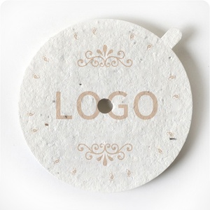 3.5 IN Round Square Custom Seed Paper Candle Dust Cover Plantable for Wooden Wick