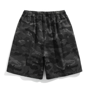 Short de camouflage rétro d'été pour hommes grandes poches taille élastique solide nouvelle mode populaire pour les sports de plein air alpinisme - Product Image 4