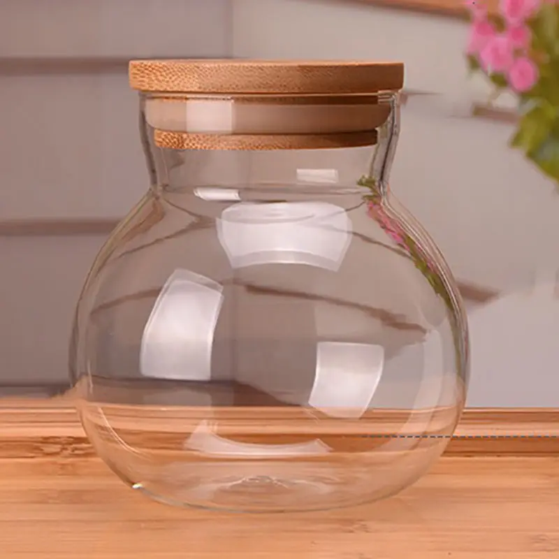 450ml High quality Unbreakable Kitchen Use Hermetic Glass Storage Jar transparent