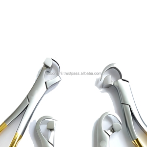 Juego de fórceps dentales de acero inoxidable con mango chapado en oro, instrumentos quirúrgicos, proveedor mayorista - Product Image 4