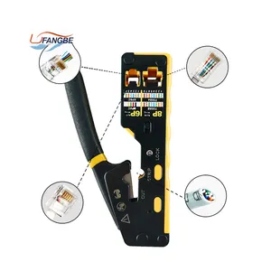 <span class=keywords><strong>Pince</strong></span> à <span class=keywords><strong>Sertir</strong></span> Ethernet RJ45 Pass-Through avec Dénudeur de Câble Réseau pour Connecteurs RJ45 Cat5e Cat6 - Product Image 2