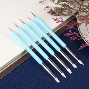 Luxury 5-Pcs/Set Silicone Nail Art Dotting <b>Clay</b> Sculpting Tool Brush DIY Pottery Carving Sculpting Tools for <b>Model</b> Making - Product Image 4