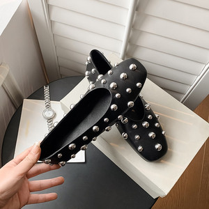 Zapatillas de Ballet de Piel Vacuna al por Mayor 2026, Antideslizantes, con Plantilla Transpirable de Piel de Oveja, para Mujer, Primavera/Verano - Product Image 2