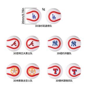 Gros rond hexagone boulier Silicone PVC perles de dentition sans BPA impression pour bricolage bébé mâcher Focal bijoux collier - Product Image 4