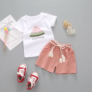 Ensembles de vêtements d'été pour filles, vêtements pour enfants mignons avec imprimé de pastèque, vêtements pour filles - Product Image 3