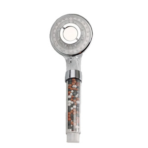 Soffione doccia manuale a 3 modalità ad alta pressione e <span class=keywords><strong>risparmio</strong></span> <span class=keywords><strong>idrico</strong></span> con filtro e deviatore, finitura cromata per hotel - Product Image 1