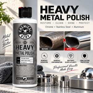 Pulidor de Metales Pesados 473ml, Eliminador de Oxidación y Manchas de Óxido, Limpiador y Restaurador de Cromo, Acero Inoxidable y Aluminio, Crema Pulidora - Product Image 4