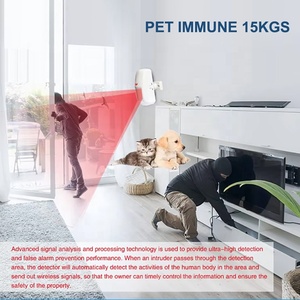 Dc9v pin-Powered chống vật nuôi miễn dịch không dây thụ động PIR hồng ngoại cảm biến chuyển động dò nhà an ninh Hệ thống báo động nhựa - Product Image 4