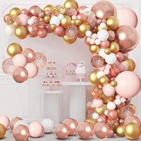Ensemble de ballons en latex rose doré pour la décoration de fête de bachelorette, future mariée, Saint-Valentin, Noël