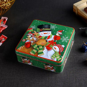 Cute Cartoon <b>Christmas</b> Gift Box Tinplate Party Supplies Xmas Ornaments Square <b>Christmas</b> <b>Decoration</b> <b>Christmas</b> Candy Box - Product Image 5