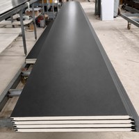 Panneaux sandwich en mousse de polyuréthane ignifugés les plus populaires, panneaux muraux extérieurs isolés en PU pour la construction d'entrepôts