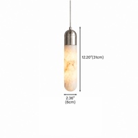 Luminaire suspendu en albâtre simple et moderne, style nordique classique, pour bars, restaurants et salles.