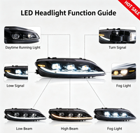 Adapté à la modification du phare avant Mazda M6 de 2003 à 2015, ensemble de phares à LED complets pour M6