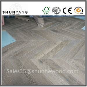 Revêtement de sol en bois dur motorisé, paillasson en chêne huilé naturel à chevrons, 14/3x60x600/510mm - Product Image 5