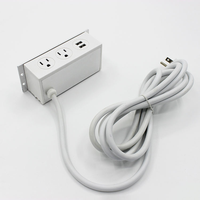 Prise de courant encastrée sous table avec USB pour bureau, chargeur rapide pour mobilier de bureau