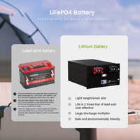 Batterie LiFePO4 liquide montée en rack Lead Power LP 5kWh 24V 12V 100Ah 120Ah 200Ah 300Ah, 6000 cycles