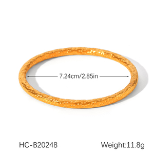 <span class=keywords><strong>Bracciale</strong></span> H&C all'ingrosso da donna, delicato, placcato <span class=keywords><strong>oro</strong></span> 18K, in acciaio inossidabile, impermeabile, non si ossida, impilabile, gioiello regalo - Product Image 2
