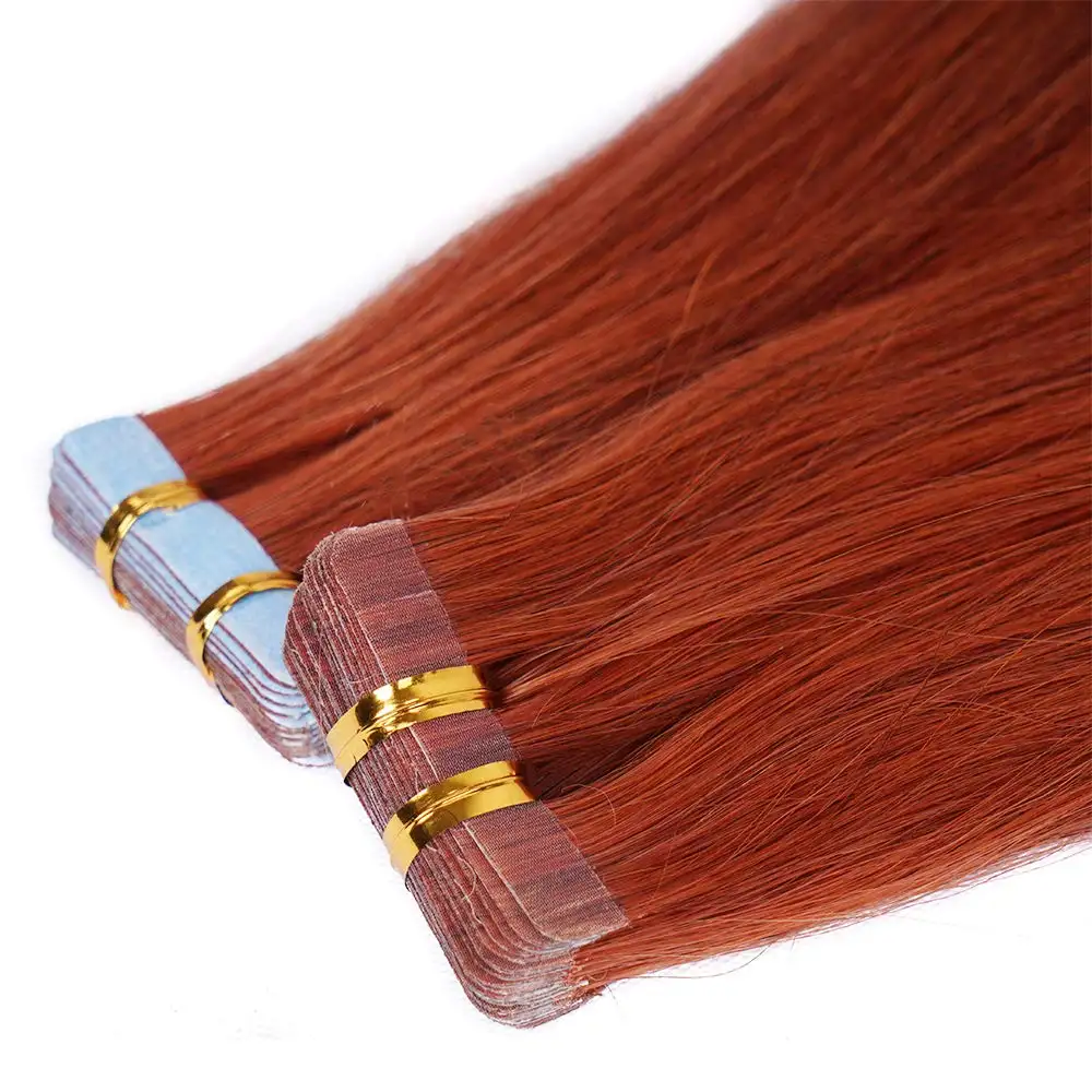 Real human tape hair for Caucasian 350 colored hair tape hair extension