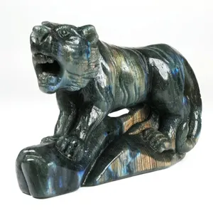 호랑이 동상 도매 고품질 자연 래브라도 횡포 호랑이 조각 홈 장식