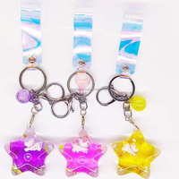 Nouveauté : Porte-clés personnalisé en PVC flottant 3D avec liquide, motif chat mignon, dessin animé, impression UV, souvenir, cadeau