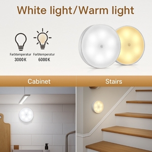 مصباح ليلي ثلاثي الأبعاد بتقنية LED - مصباح LED ذكي لاسلكي مزود بمستشعر حركة، إضاءة ليلية للممرات والخزائن/جانب السرير للاستخدام الداخلي - Product Image 3