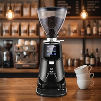 Moulin à café professionnel à meules plates en acier inoxydable de 64 mm pour café avec fonction quantitative