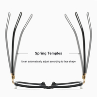 Monturas de Gafas Ópticas Modernas para Mujer, Gafas de Lectura con Patillas Estrechas Cuadradas, Monturas de Gafas con Bisagras Metálicas TR90
