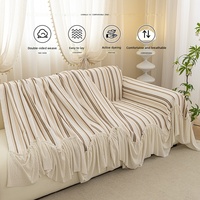 Housse de canapé en jacquard floral chenille, élastique, antidérapante, imperméable, lavable, une pièce, couverture complète, style européen
