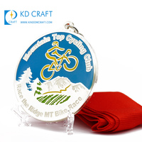 Personnalisé sport course cyclisme VTT tour prix métal rotation 3d cyclisme finisseur vélo médaille