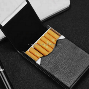 Portasigarette in Pelle con 7 Scomparti per Carte Bancarie e Tabacco - Product Image 4