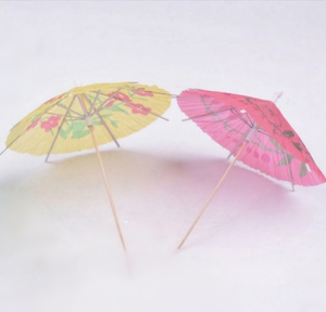 100 pz. Stuzzicadenti Ecologici Monouso in Carta Colorata a Forma di Ombrello <span class=keywords><strong>per</strong></span> Bevande Estive - Product Image 5