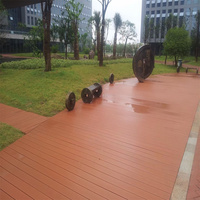 Vanjoin Revêtement de terrasse en bois plastique recyclé écologique Surface antidérapante pour balcon et terrasse