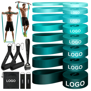 Fascia Elastica Personalizzata in TPE <span class=keywords><strong>Blu</strong></span> Azzurro Sfumato 2080mm per Sprint, Trazioni, Flessioni, Allenamento di Forza e Assistenza Fitness - Product Image 1