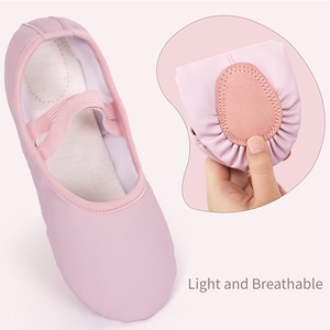 Zapatillas de Ballet Profesionales de Cuero PU Suave para Mujer y Niña, con Suela Partida y Transpirables, Disponibles al por Mayor en EE. UU. - Product Image 5