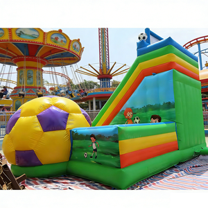 Château gonflable à thème de football avec toboggan pour enfants, idéal pour la <span class=keywords><strong>location</strong></span> de fêtes - Product Image 2