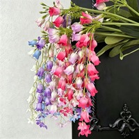 Fleurs artificielles suspendues en soie, type lys, pour décoration murale florale de salle de mariage