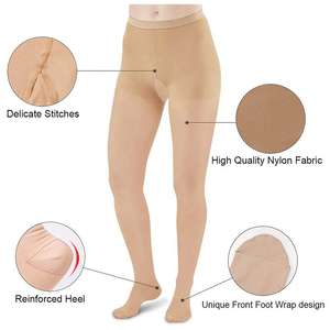 Collants de maternité personnalisés à bout ouvert unisexe 20-30 mmHg, collants de compression médicale pour la maternité, leggings pour les varices - Product Image 3