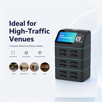 Mesin Vending Power Bank 12 Slot dengan Layar Iklan 4G/Wi-Fi 60W PD, Stasiun Pengisian Daya Ponsel Portabel untuk Sewa