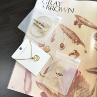 Transparente PVC-Kunststoff-Schmuckbeutel mit Reißverschluss und individuellem Logo, mattierte Schmucktaschen für Ring-Accessoires – Verpackung und Präsentation