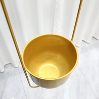 HUFU Pot de fleurs suspendu en fer moderne, simple, robuste et durable pour balcon, rose verte, plante verte, panier suspendu décoratif