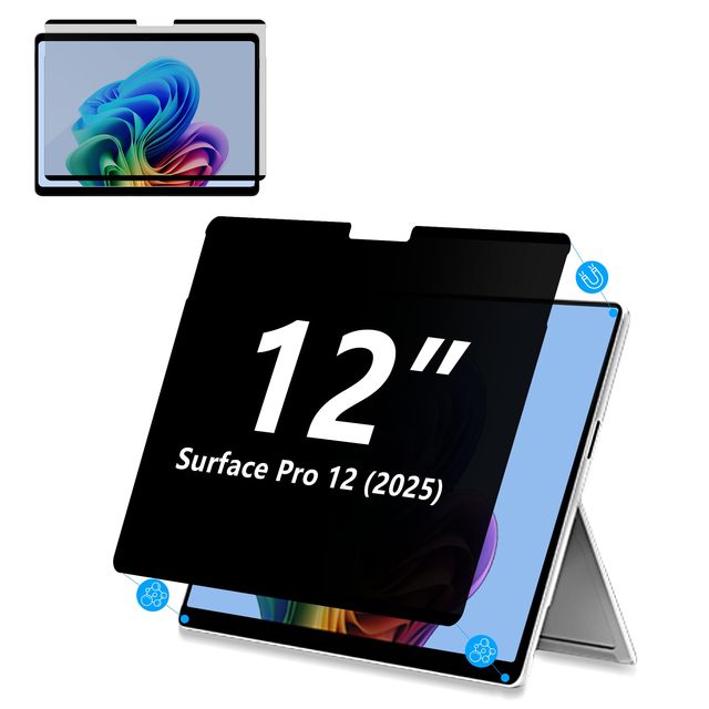 GOFSHIELD Premium High Quality Magnetic Privacy Filter for Microsoft Surface Pro 12 2025 Laptop 15 Anti Peeping Screen Protector