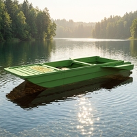 Bateau Pliant Modulaire en PE Portable Léger Épaissi Renforcé Écologique Recyclable avec Espace Supplémentaire pour Sauvetage en Réservoir