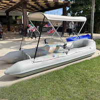 Bateau pneumatique électrique à rames en PVC pour 4 personnes, bateau de pêche, kayak, plancher en matelas pneumatique, moteur en option, bateau de pêche gonflable