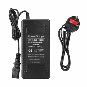 Chargeur 48V vers 54.6V 2A avec prise UK pour batterie au lithium, connecteur à broche et ventilateur, stock UE - Product Image 4