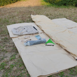 Tente gonflable en Oxford noir 3x4m avec porte AB, cheminée et ventilation AC, directement de l'usine - Product Image 2