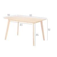 Table à manger rectangulaire en bois massif design moderne pour la maison et la cuisine best-seller meubles de restaurant OEM directement de l'usine