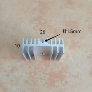 Disipador de Calor de Aluminio To-220 26x10x20 con Montaje de Pines para Transistor Mosfet 7812 Scr Diodo Zener - Product Image 2